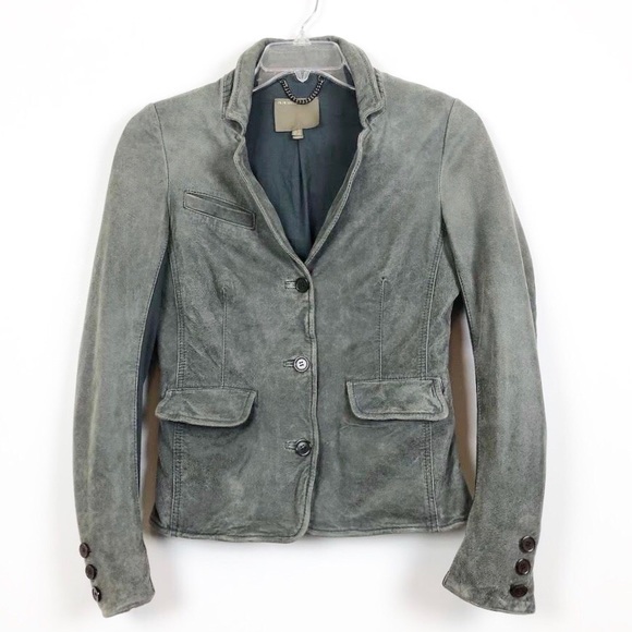 Muubaa Jackets & Blazers - MUUBAA Tirana Shrunken Leather Blazer EUC